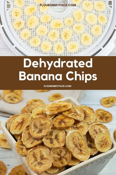 How to Dehydrate Banana Chips Dehydrated Banana Chips, Dehydrated Bananas, Dehydrator Recipes Fruit, Dried Banana Chips, Dehydrating Food Storage, Ripe Banana Recipe, Family Snacks, Dried Bananas, Dehydrated Fruit