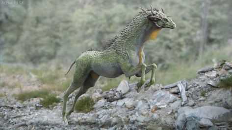 ArtStation - Dragon Horse , Jia Hao Horse Dragon, Creature Character, Avatar Animals, Dragon Horse, Mythological Animals, Humanoid Creatures, Science Fiction Illustration, Fantasy Creature, Creature Artwork