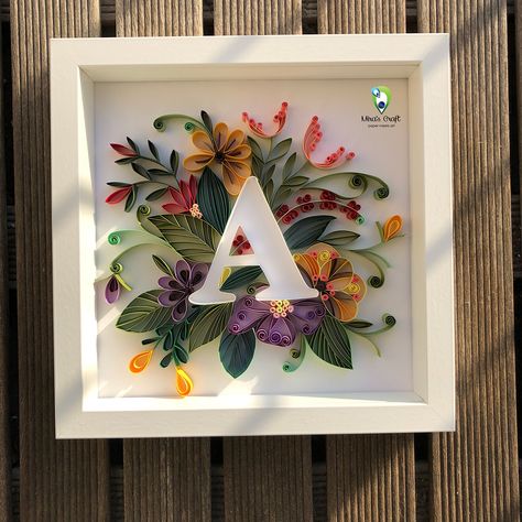 Alphabet A on Behance Monogramm Alphabet, Quilling Letters, Monogram Wall Art, Art Quilling, Desain Quilling, Quilled Paper Art, Quilled Creations, 3d Quilling, Paper Gifts Anniversary