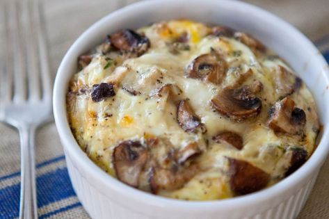 When baked ahead of time, you can have a brunch-worthy breakfast on an average Wednesday, and it will feel like a pretty big treat. Mushroom Egg Bake, Mushroom Eggs, East Meals, Egg Mushroom, Mushroom Bake, Breakfast Fried Rice, Best Egg Recipes, Baked Eggs Recipe, Easy Egg Recipes