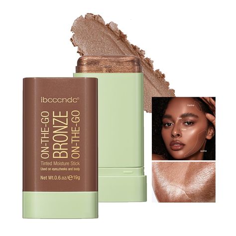 PRICES MAY VARY. Cream Contour Stick：The creamy and delicate texture ensures it glides smoothly onto the skin,making it easy to blend for a natural look Buildable Natural Glow：This bronzing stick is perfect for adding a luminous, radiant finish to your face. Whether you prefer a subtle highlight or a more intense bronzed effect, it offers buildable versatility for a customizable look Waterproof and Long-Lasting：The bronzer stick stays in the place for hours,the waterproof formula ensures it stays put without removing color,keep gorgeous color for a long time. A tiny bit goes a long way with this product,offering a natural nude makeup look for you Versatile Contour Stick：The cream bronzer makup stick can be used as contour to create a 3d facal makeup,used as blush to get vibrant cheek finis Highlight Contour Makeup, Bronzing Stick, Contouring Stick, Cream Contour Stick, Bronzer Stick, Beach Glow, Shimmer Eye Makeup, Cream Bronzer, Facial Contouring