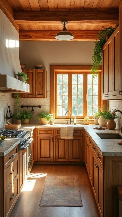 Creating an Earthy Kitchen: A Step-by-Step Guide Small Earthy Kitchen, Earthy Kitchen Aesthetic, Earthy Farmhouse Kitchen, Earthy Kitchen Backsplash, Earth Toned Kitchen, Natural Kitchen Ideas, Earthy Home Aesthetic, Earthy Kitchen Design, Earthy Modern Home