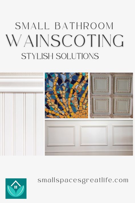 Small bathroom wainscoting solutions pin Bathroom Wainscoting Ideas Diy, Bathroom With Wainscotting, Powder Room With Wainscoting, Small Bathroom Wainscoting Ideas, Tile Wainscoting Bathroom, Bathroom With Wainscoting, Wainscoting Ideas Diy, Bathroom Wainscoting Ideas, Bathroom Wainscoting