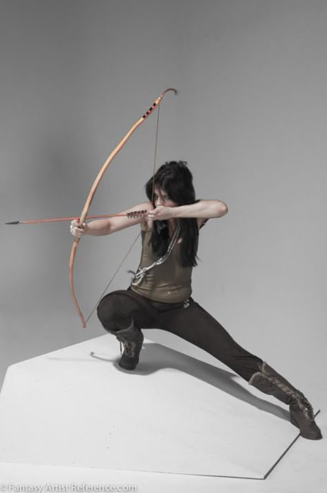 Bow And Arrow Pose, Archer Pose, Archery Poses, Action Pose Reference, Female Pose Reference, Body Reference Poses, Bow And Arrow, Human Poses Reference, Figure Poses