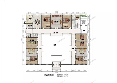 6 Chinese style house courtyard villas, new Chinese style two-story self-built house design drawings, the house will be built after the Lantern Festival - iNEWS Chinese Courtyard House Floor Plans, Chinese House Plan, Japanese Courtyard House Plans, Chinese Style House, Japanese Courtyard House, Traditional Chinese Home, Japanese Courtyard, House Courtyard, Bathroom Drawing