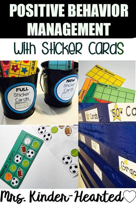 Kindergarten Behavior Management, Preschool Behavior Management, Toddler Behavior Management, Kindergarten Behavior, Preschool Behavior, Positive Behavior Management, Positive Classroom Management, Behavior Cards, Sticker Cards