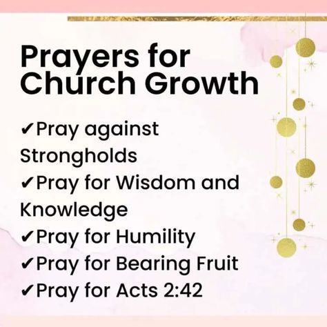 20 Powerful Prayer Points To Pray for Healthy Church Growth Prayer Points For Church, Prayer Points For Spiritual Growth, Prayers Ideas, Intercession Prayers, Prayer Points, Warfare Prayers, Prayer For Church, How To Pray, Gospel Message