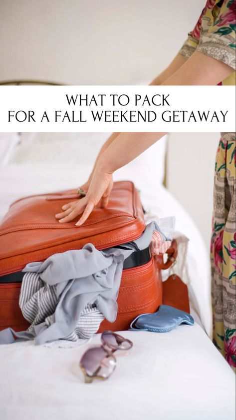 Click & follow along for tips on what to pack for a fall weekend getaway for endless outfits possibilities! Autumn Weekend Getaway Outfits, Fall Getaway Outfits, Fall Weekend Getaway Outfits, Fall Weekend Getaway, Weekend Getaway Outfits, Weekend Packing, Stylist Tips, Fall Getaways, Autumn Weekend