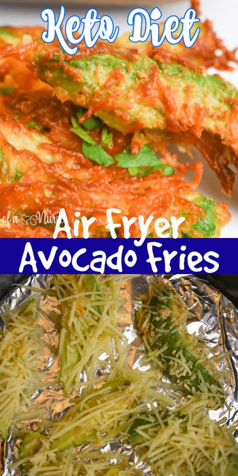 You are going to fall in love with these Keto-Friendly Air Fryer Avocado Fries that are coated in egg and parmesan cheese that are then cooked in the Air Fryer. You will love the crispy outside and creamy inside. This is one guilt-free meal or snack you can indulge in every day! Cheese Air Fryer, Air Fryer Avocado, Food Air Fryer, Egg Avocado, Avocado Fries, Air Fryer Dinner Recipes, Free Meal, Clean Food, Avocado Recipes