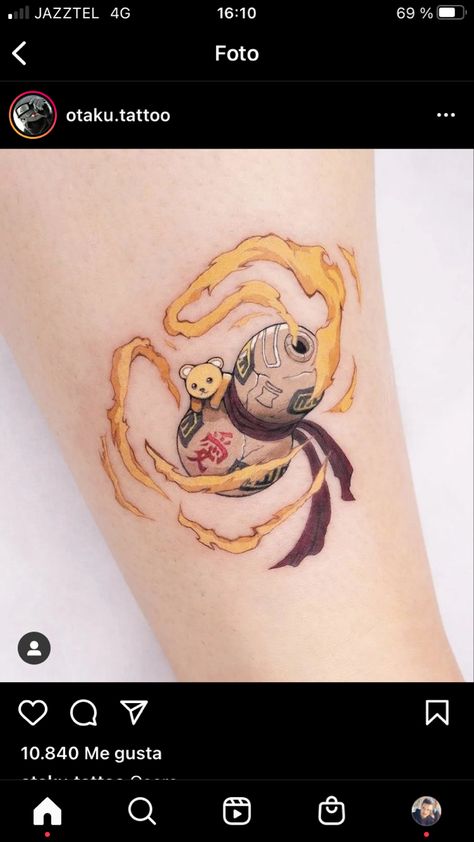 Gaara Tattoo Ideas, Gaara Tattoo, Kakashi Tattoo, Rick And Morty Tattoo, Naruto Tattoo, Mother Tattoos, Naruto Gaara, Fancy Art, Arabic Funny