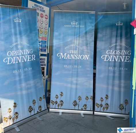 Pull Up Tarpaulin Banners - Summer Retreat Pubmat Ideas, Standing Banner Design, Pull Up Banner, Tarpaulin Design, Roller Banner, Worship Art, Banner Stand, Promotional Banners, Advertising Material