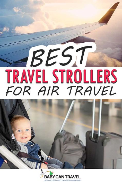 There are many strollers that are perfect for air travel. These compact airplane strollers make a parents life so much easier. Not only can they fit in the overhead bin (thus avoiding a damaged stroller after flying), but they can be carried in a backpack. Here are all the best strollers for airplane travel with toddlers and babies. Baby Airplane Travel, Best Lightweight Stroller, Best Travel Stroller, Best Stroller, Airplane Activities, Best Airplane, Toddler Stroller, Flying With Kids, Stroller Reviews