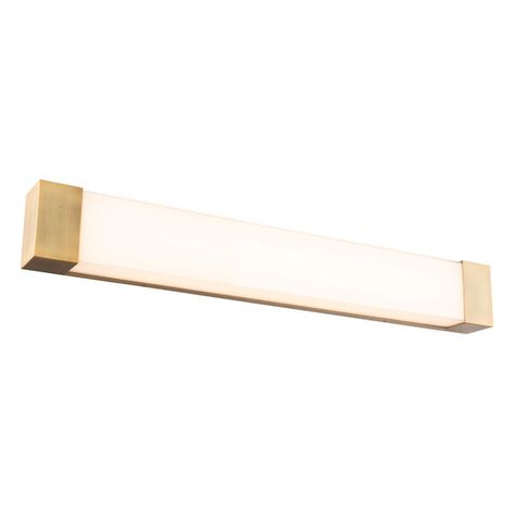 dweLED Darcy Aged Brass 36-Inch LED ADA Bath Strip WS-38036-AB | Bellacor Vanity Light Bar, Led Vanity Lights, Led Vanity, Bath Bar, Wac Lighting, Task Lighting, Glass Diffuser, Lighting Store, A Mirror