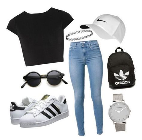 Looks Adidas, Cute Sporty Outfits, Outfits For School, Hipster Outfits, Cute Outfits For School, Tween Outfits, Teenager Outfits, Sporty Outfits