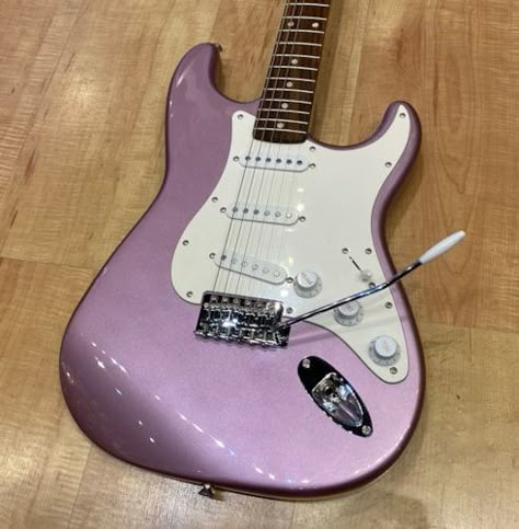 Purple Electric Guitar, Nirvana Music, Music Production Equipment, Purple Guitar, Custom Bass Guitar, Music Corner, Custom Bass, Electric Guitar Design, Guitar Photos