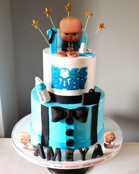 BOSS BABY in style ... For the first birthday of Ameya.. nothing less than the bossy style of cutest boss baby theme.. Whipped cream cake adorned with hand made fondant accents. #bossbaby #bossbabyparty #boss baby cake #bossbabythemecake #cakeforfirstbirthday #firstbirthdaycake #cakeforboys #kidscake #customisecakesinnoida #designercakesinnoida #noidahomebaker #noidabakery #Noida #cakesnearme #pinkfrost_patisserie #chocolatecake Baby Boss Cake Design, Boss Baby Cake Design, Boss Baby Theme Cake, Baby Boss Cake, Boss Baby Theme, Baby Cake Design, Whipped Cream Cake, Whipped Cream Cakes, Baby Boss