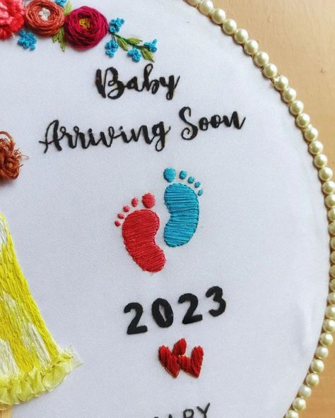 Customized handmade baby shower embroidery hoop 💖 Customized handmade hoops.. Dm us for order 🎁 . . . Baby Shower Embroidery Hoop, Embroidery For Baby Boy, Baby Embroidery Hoop, Baby Shower Embroidery, Handmade Baby, Embroidery Hoop, Newborn Baby, Baby Shower