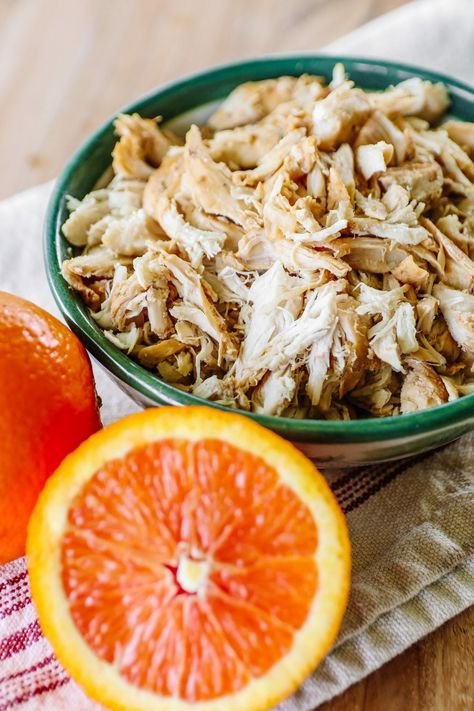 Citrus Slow Cooker Chicken with Sunkist Citrus - JCP Eats Vegan Waffle Recipe, Meal Prep Protein, Chicken Cook, Slow Cooker Shredded Chicken, Crockpot Chicken Breast, Chicken Tostadas, Delicious Meal Prep, Chicken Slices, Lemon Pepper Seasoning