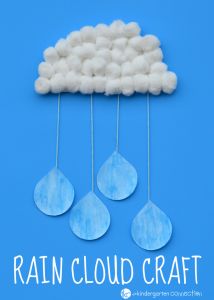 This rain cloud craft for kids is a super fun activity to bring in spring! Made with simple materials, it also makes a great classroom display! Rain Cloud Craft, Arts Preschool, Rain Crafts, Toddler Projects, Cloud Rain, Weather Crafts, Rainy Spring, Cloud Craft, April Crafts