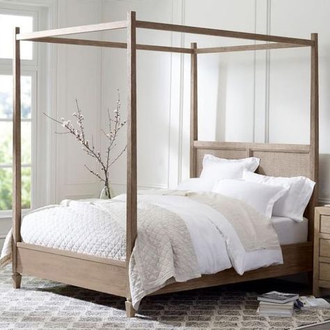 14 Canopy and Four-Poster Beds to Buy | HGTV Poster Beds, Grandma Cottage, Rosewood Furniture, Post Bed, Bed Wooden, Wooden Beds, Natural Bedroom, Mexico House, House Shop