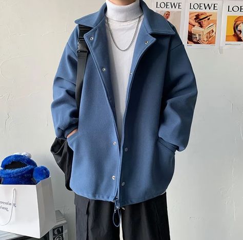 Blue Tomboy Aesthetic, Mens Modest Outfits, Dark Blue Outfit Aesthetic Men, Aesthetic Blue Outfits Men, Blue Aesthetic Clothes Men, Blue Grunge Aesthetic Outfit, Blue Masc Outfits, Mens Blue Outfit, Blue Aesthetic Outfit Men