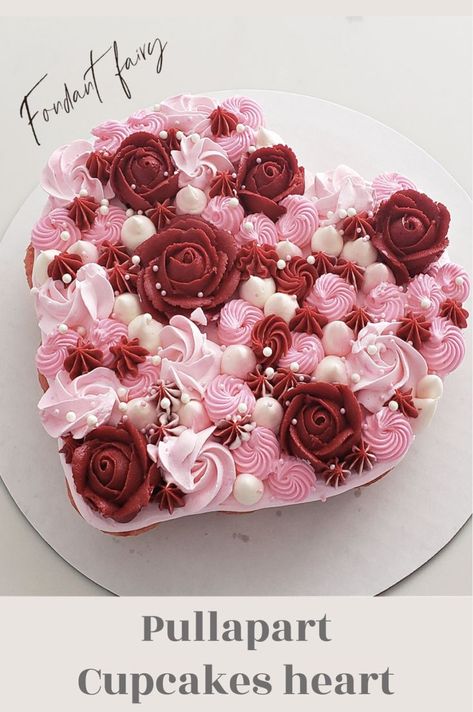 Valentines's Day cake
Heart Cake
Anniversary cake Heart Cupcake Cakes Pull Apart, Cupcake Pullapart Cake, Valentine’s Day Pull Apart Cupcakes, Cupcake Cakes Pull Apart, 3d Cake Tutorial, Valentines Cakes And Cupcakes, Cupcake Heart, Youtube Cake, Pull Apart Cupcake Cake