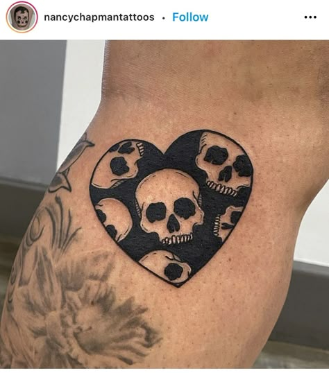 Skull Heart Tattoo, Tattoos Fairy, Demon Tattoos, Tattoos Angel, Fairy Tattoos, Angel Tattoos, Sugar Skull Tattoos, Geniale Tattoos, Tattoos Geometric