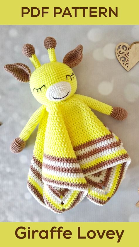 Lovey Doll, Giraffe Lovey, Spiral Crochet, Giraffe Toy, Giraffe Crochet, Crochet Lovey, Crochet Clothes Patterns, Crochet Animal Patterns, Crochet Doll Pattern