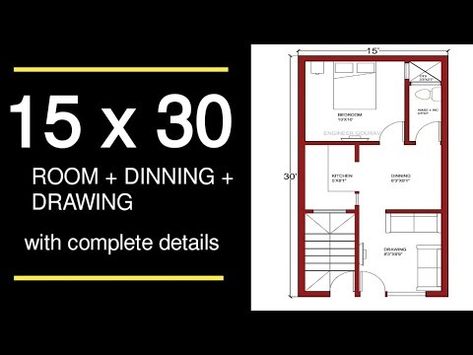 HELLO! , THIS IS A PLAN FOR A RESIDENTIAL BUILDING PLOT SIZE 15 X 30 , 15/30 House Plan | 15 by 30 house plan | 15*30 house plan 15 feet by 30 feet house plansPDF:- Our way of working :-During the planning of any house, it is very important to keep some things in mind, which need to be kept in mind during house planning. Which are given priority in our house plans which is as follows.In any good planning, first of all, it is most important to keep in mind the p... 1 Bhk Plan Layout, 15 X 30 Floor Plan, 15x30 House Plans, 15×30 House Plan, 20×30 House Plan, House Design Floor Plans, Home Layout Design, Design Floor Plans, One Bedroom House Plans