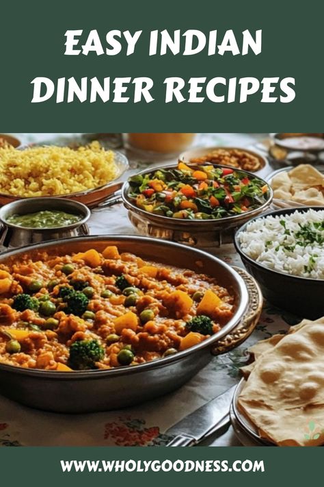 Want to explore Indian cuisine and try out some new recipes? Check out these amazing Indian dinner recipes - they are super easy to make and delicious too! Indian Food Recipes Healthy, Chicken Thali Indian, Authentic Indian Food Recipes, Easy Dinner Recipes Vegetarian Indian, Easy Indian Dinner Recipes, Indian Recipes Vegetarian, Paneer Makhani, Indian Dinner Recipes, Vegan Indian Recipes