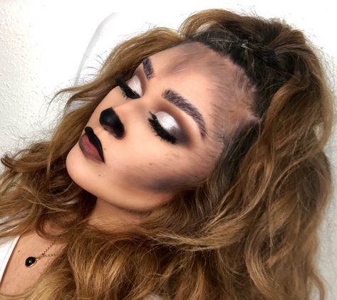 Werewolf Halloween Makeup, Werewolf Makeup, Werewolf Halloween, Werewolf Girl, Thick Brows, Costume Makeup, Eye Shadow, Halloween Makeup, Maquillaje De Ojos