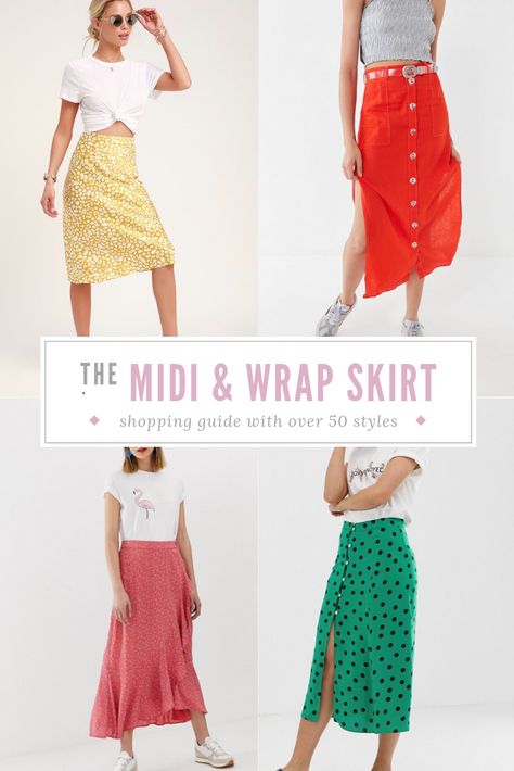 10 Ways to Style Your Wrap and Midi Skirts + Shopping Guide with Over 50 Styles #midiskirt #wrapskirt #springstyle #summerstyle #skirt Skirts Shopping, Wrap Skirt Outfit, Foods To Avoid During Pregnancy, Skirt Styles, Motherhood Inspiration, Clothes For Women Over 50, Club Fashion, Midi Wrap Skirt, Classy Clothes