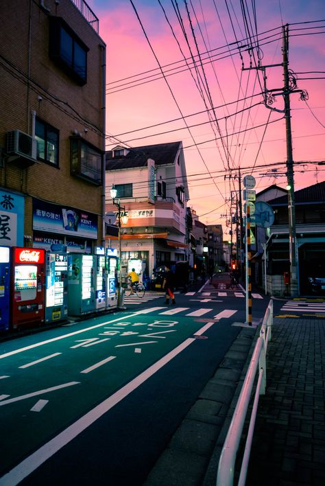 Japan Street, Japan Photography, New Retro Wave, Power Lines, Kumamoto, Japan Aesthetic, Aesthetic Japan, Kyushu, City Street