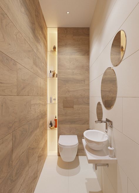 Careers Understairs Toilet, Common Bathroom, Beautiful Small Bathrooms, Toilette Design, Small Toilet Room, Bilik Air, Washroom Design, Small Bathroom Vanities, Small Bathroom Makeover