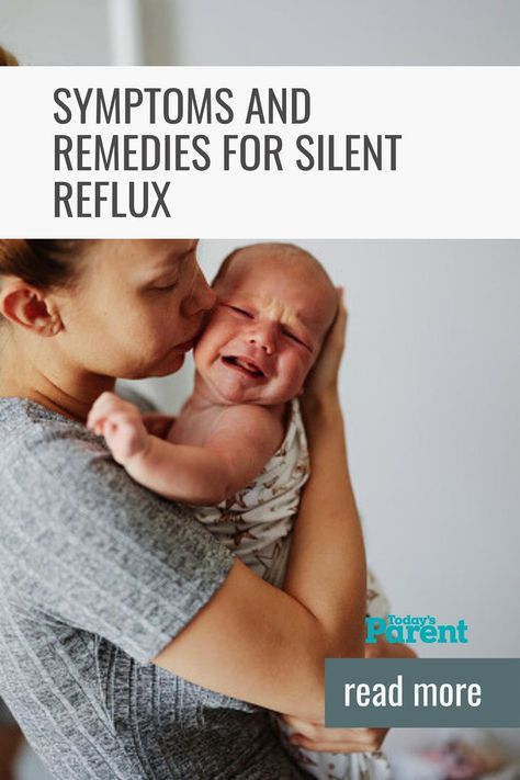 Woman wearing a grey shirt holding crying upset baby. Reflux In Babies, Silently Suffering, Silent Reflux, Reflux Remedies, Reflux Baby, Kids Health, The Signs, Feel Better, To Tell