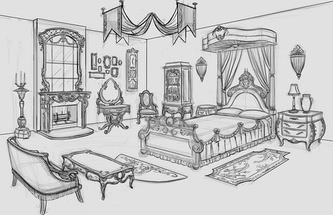 Supernatural Concept Art Vintage Drawing Room, Minimalist Drawing Room, Room Ideas Drawing, Drawing Room Concept, Bohemian Drawing, Drawing Room Ideas, Aesthetics Vintage, Room Concept, Perspective Drawing Architecture