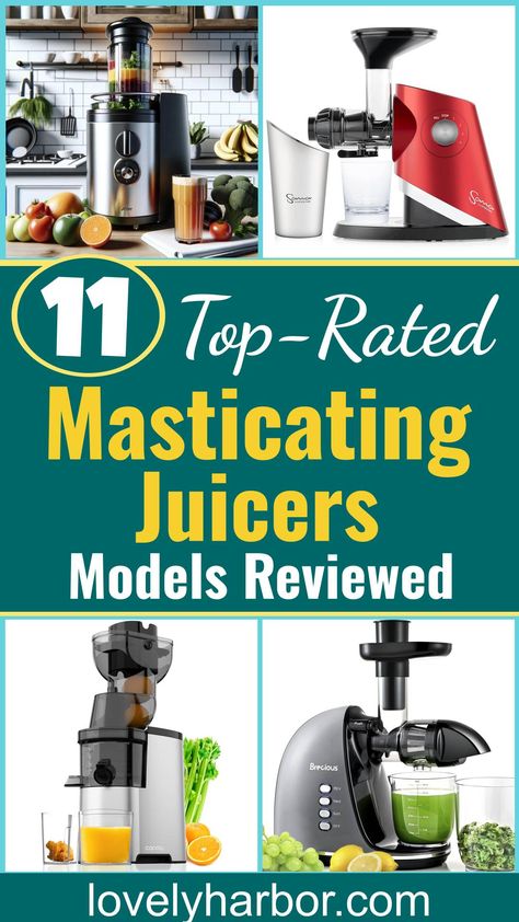 Discover the top 11 best masticating juicers of 2024, perfect for anyone seeking fresh, nutrient-rich juices. We've reviewed the best models for maximum juice yield, easy cleaning, and durability. Ideal for health enthusiasts, smoothie lovers, and kitchen gadget collectors. #Juicing #HealthyLiving #KitchenGadgets Juicer Machine Best, Best Masticating Juicer, Health Gadgets, Kitchen Essentials List, Top Kitchen Gadgets, Centrifugal Juicer, Masticating Juicer, Best Kitchen Gadgets, New Kitchen Gadgets