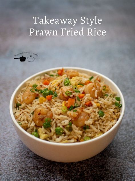 Eggs And Vegetables, Prawn Fried Rice, Fried Prawns, Prawns Fry, Prawn Shrimp, Chinese Cooking Recipes, Shrimp Fried Rice, Fried Rice Recipe, Asian Flavors