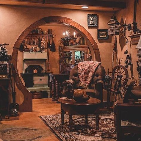 be at peace — voiceofnature: Hobbit’s Dream - On Airbnb Interior Witch House, Hobbit Inspired House Decor, Appalachian Core, Hobbit Kitchen Aesthetic, Halfling Aesthetic, Hobbit House Aesthetic, Hobbit Kitchen, Hobbit Cottage, Hobbit House Interior