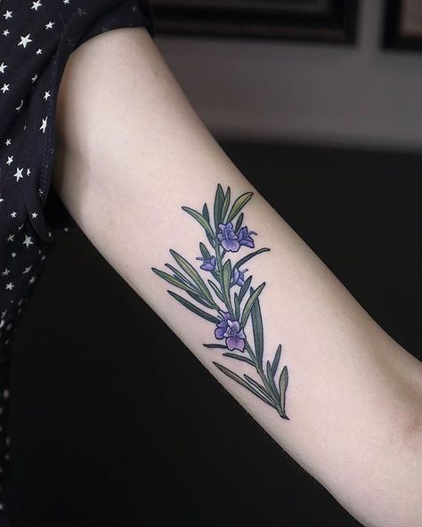 Tiny rosemary for Lisa🍃 Thank you! Done at @no_name_tattoo_shop #tattoo #tattoos #plants #flowers #botanical #botanicaltattoos… Tattoos Plants, Rosemary Tattoo, Spiritual Hand, Simple Flower Tattoo, Inner Arm Tattoos, Mother Nature Tattoos, Shop Tattoo, Native Tattoos, Lavender Tattoo