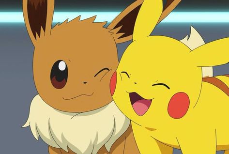 Eevee And Pikachu, Pichu Pikachu Raichu, Pikachu And Eevee, Pokemon Show, Dance With The Devil, Eevee Cute, Pokemon Couples, Pokemon Eeveelutions, Pokemon Images