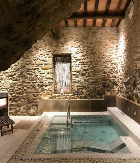 Deco Spa, Small Indoor Pool, Jacuzzi Room, Indoor Jacuzzi, Home Spa Room, Luxury Tub, Indoor Hot Tub, Wellness Room, Indoor Pool Design