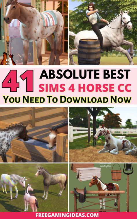 Free Gaming Ideas on Tumblr Sims 4 Free Pets Mod, Sims 4 Horse Mod, Sims 4 Horse Tack Cc, Sims 4 Horse Cc Maxis Match, Sims 4 Cc Horse Stuff, Sims 4 Cc Horse Ranch, Sims 4 Equestrian Cc, Sims 4 Ranch Cc, Sims 4 Horse Ranch Cc