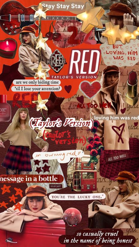 Taylor Background, Taylor Swift Collage, Taylor Wallpaper, Music Edits, Red Taylor Swift, Red Tv, Swag Wallpaper, Background Characters, Red Era