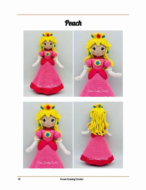 Crochet Princess Peach Free Pattern, Princess Peach Crochet Pattern Free, Princess Peach Crochet Hat, Princess Peach Crochet Pattern, Crochet Princess Peach, Princess Peach Crochet Blanket, Peach Bag Crochet, Peach Crochet Pattern, Peach Mario