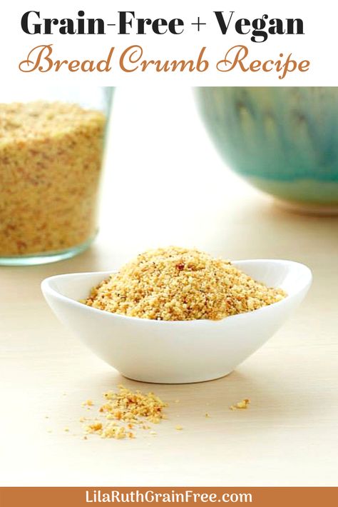 Easy Grain-Free + Vegan Bread Crumb Recipe. Perfect for casseroles, crab cakes + more! #grainfree #glutenfree #vegan #dairyfree #breadcrumbs #dinner Lectin Free Bread, Grain Free Bread Recipe, Bread Crumbs Recipe, Crumb Recipe, Crouton Recipes, Grain Free Bread, Lectin Free, Lemon Blueberry Bread, Bacon And Egg Casserole