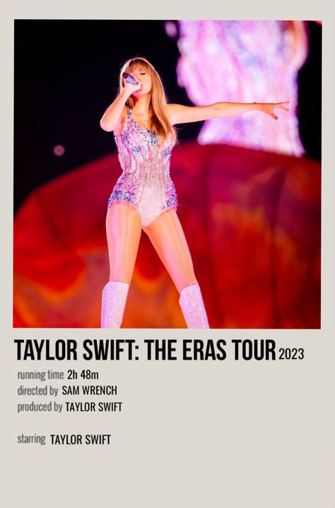 Alternative Minimalist Album Covers Taylor Swift, Taylor Swift The Eras Tour Poster, Taylor Swift Eras Tour Movie, The Eras Tour Movie, Films Aesthetic, Documentary Poster, 2025 Journal, Minimalistic Posters, Taylor Swift New Album