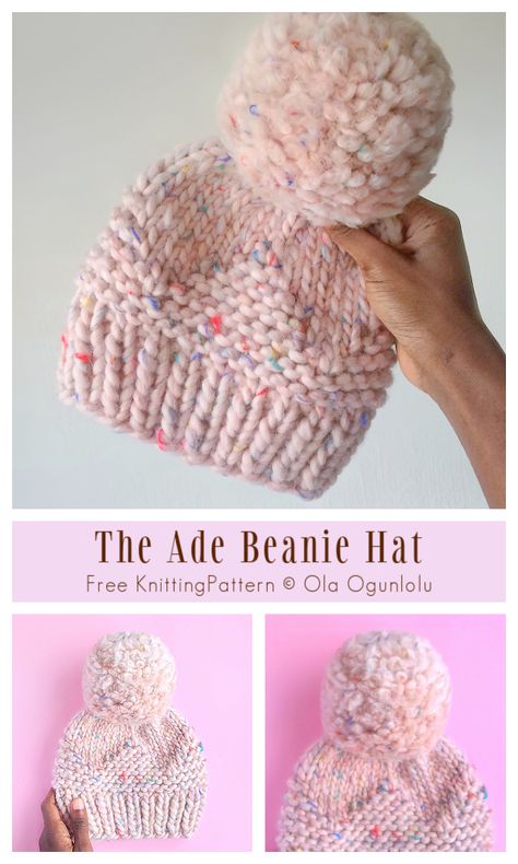 The Ade Beanie Hat Free Knitting Pattern Split Brim Knit Hat Free Pattern, Kids Knit Hat Pattern Free, Kids Knitted Hats Patterns Free, Chunky Beanie Knitting Pattern Free, Childs Hat Knitting Pattern Free, Toddler Knitted Hat Patterns Free, Super Bulky Knit Hat Pattern Free, Flat Knit Hat Pattern Free, Chunky Knit Hat Pattern Free