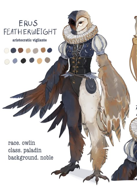 Bird People, Dnd Art, Monster Design, Fantasy Concept Art, Character Design References, Sketchbook Art Inspiration, Dnd Characters, Creature Design, Creature Art