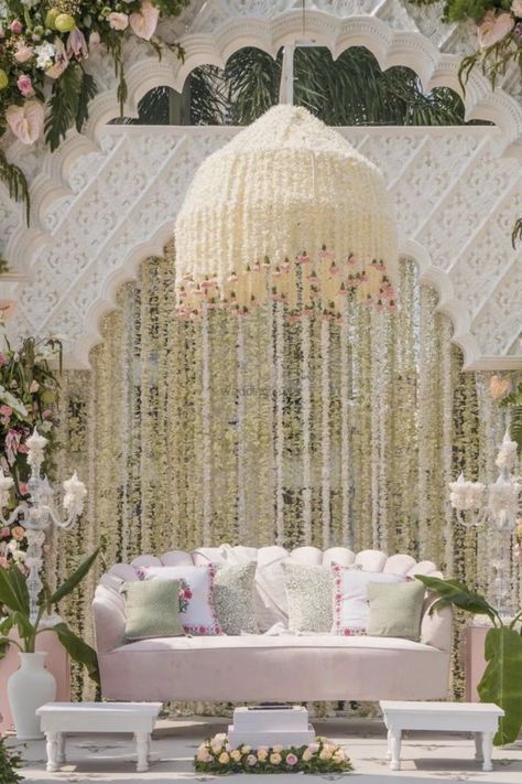 Nikah Decor, Mandap Design, Mehendi Decor Ideas, Wedding Decor Photos, Wedding Entrance Decor, Mandap Decor, Desi Wedding Decor, Wedding Planning Decor, Wedding Backdrop Design